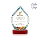 Royal Diamond Full Color Red on Alberton Base Crystal Award