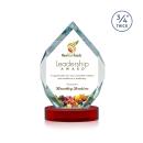 Royal Diamond Full Color Red on Alberton Base Crystal Award