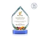 Royal Diamond Full Color Sky Blue on Alberton Base Crystal Award