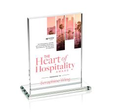 Emperor Full Color Starfire (Vert) Rectangle Crystal Award - Corporate Awards