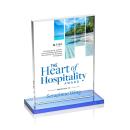 Emperor Full Color Sky Blue (Vert) Rectangle Crystal Award