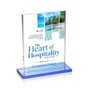 Emperor Full Color Sky Blue (Vert) Rectangle Crystal Award