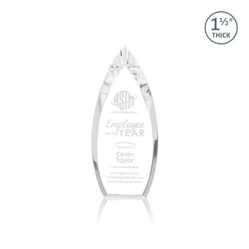 Corporate Awards - Crystal Awards - Fortier Arch & Crescent Crystal Award