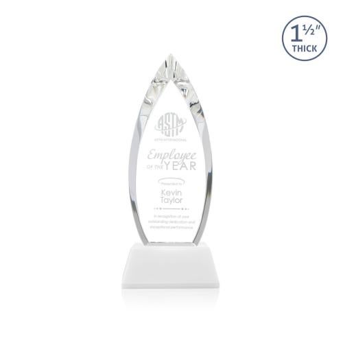 Corporate Awards - Crystal Awards - Fortier White on Entwhistle Base Arch & Crescent Crystal Award