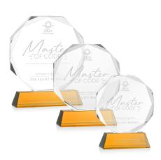 Acadian Amber on Newhaven Base Crystal Award - Award Shapes