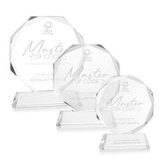 Acadian Clear on Newhaven Base Crystal Award - Award Shapes