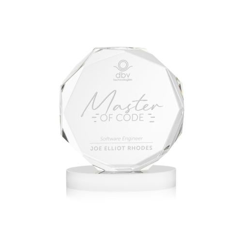 Corporate Awards - Crystal Awards - Acadian White on Alberton Base Crystal Award