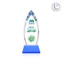 Fortier Full Color Sky Blue on Entwhistle Base Arch & Crescent Crystal Award
