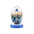 Wilton Full Color Sky Blue on Alberton Base Arch & Crescent Crystal Award