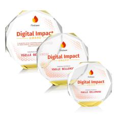 Acadian Full Color Gold Crystal Award - Award Shapes