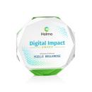 Acadian Full Color Green Crystal Award