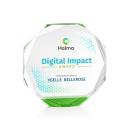 Acadian Full Color Green Crystal Award