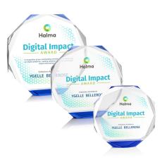 Acadian Full Color Blue Crystal Award - Award Shapes