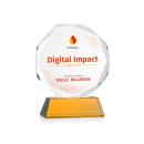 Acadian Full Color Amber on Newhaven Base Crystal Award