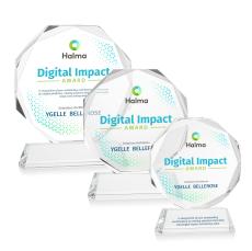Acadian Full Color Clear on Newhaven Base Crystal Award - Corporate Awards