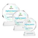 Acadian Full Color Clear on Newhaven Base Crystal Award