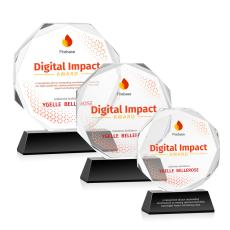 Acadian Full Color Black on Newhaven Base Crystal Award - Award Shapes