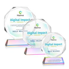 Acadian Full Color Prismatic on Newhaven Base Crystal Award - Award Shapes