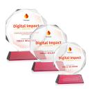 Acadian Full Color Red on Newhaven Base Crystal Award