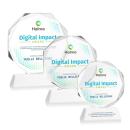 Acadian Full Color White on Newhaven Base Crystal Award