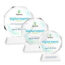 Acadian Full Color White on Newhaven Base Crystal Award