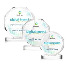 Acadian Full Color Clear on Alberton Base Crystal Award - Award Shapes