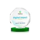 Acadian Full Color Green on Alberton Base Crystal Award