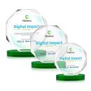 Acadian Full Color Green on Alberton Base Crystal Award