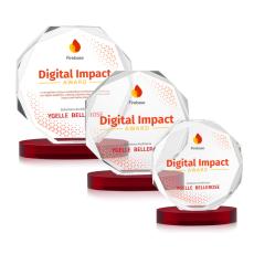 Acadian Full Color Red on Alberton Base Crystal Award - Award Shapes