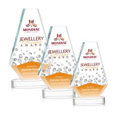 Kingsley Full Color Clear on Alberton Base Crystal Award - Corporate Awards