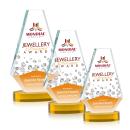 Kingsley Full Color Amber on Alberton Base Crystal Award