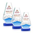 Kingsley Full Color Blue on Alberton Base Crystal Award