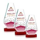 Kingsley Full Color Red on Alberton Base Crystal Award