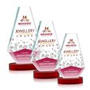 Kingsley Full Color Red on Alberton Base Crystal Award