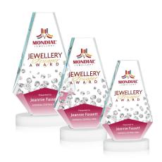 Kingsley Full Color White on Alberton Base Crystal Award - Newest Additions