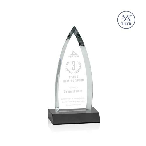 Corporate Awards - Crystal Awards - Shildon Black Crystal Award