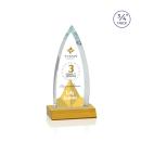 Shildon Full Color Amber Arch & Crescent Crystal Award