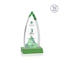 Shildon Full Color Green Crystal Award