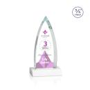 Shildon Full Color White Arch & Crescent Crystal Award