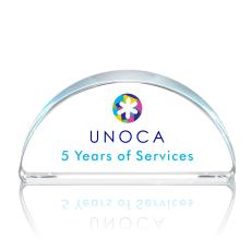 Rosella Full Color Arch & Crescent Crystal Award - Years of Service Awards
