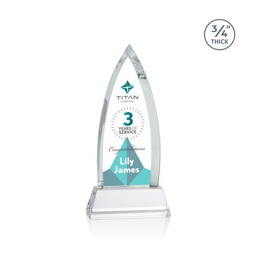 Corporate Awards - Full Color Awards - Shildon Full Color  Clear on Newhaven Crystal Award