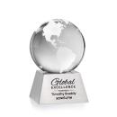 Globe Spheres on Aluminum Base Crystal Award