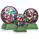Fantasia Green on Sheffield Base Spheres Glass Award