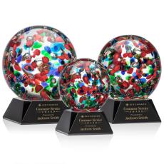 Fantasia Black on Sheffield Base Spheres Glass Award - Newest Additions