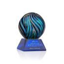Malton Blue on Sheffield Base Spheres Glass Award