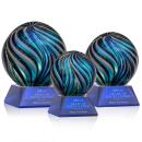 Malton Blue on Sheffield Base Spheres Glass Award