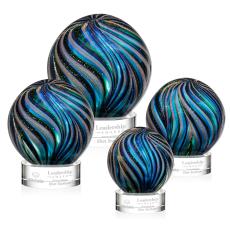 Malton Clear on Stanrich Base Spheres Glass Award - Modern Awards