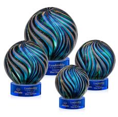 Malton Blue on Stanrich Base Spheres Glass Award - Newest Additions