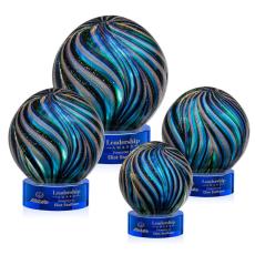 Malton Blue on Stanrich Base Spheres Glass Award - Newest Additions
