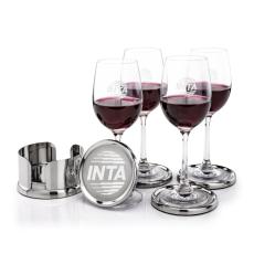 Baldoni Coasters & Burlington Wine Set - Corporate Recognition Gifts